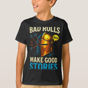 Camiseta Más Rolagens Fazem Boas Histórias - Diversão com R