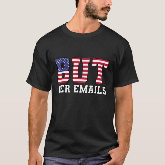 Camiseta Mas Seus E-Mails Com Óculos De Sol Apanham Mas Ela (Frente)
