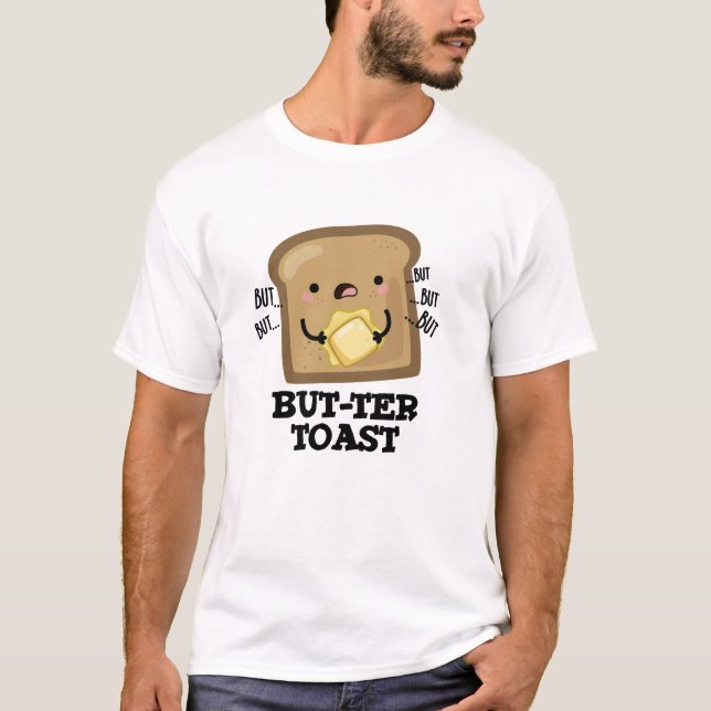 Camiseta Mas Torrada Engraçado Pão Escuro BG (Frente)