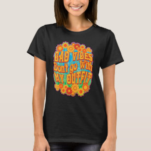 Camiseta Más Vibrações Não Combinam Com Meu Visual Para Flo