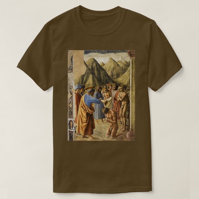 Camiseta Masaccio Baptismo das Neófitas (Frente do Design)