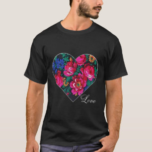 Camiseta Masani Scarf Floral Heart Love Native American