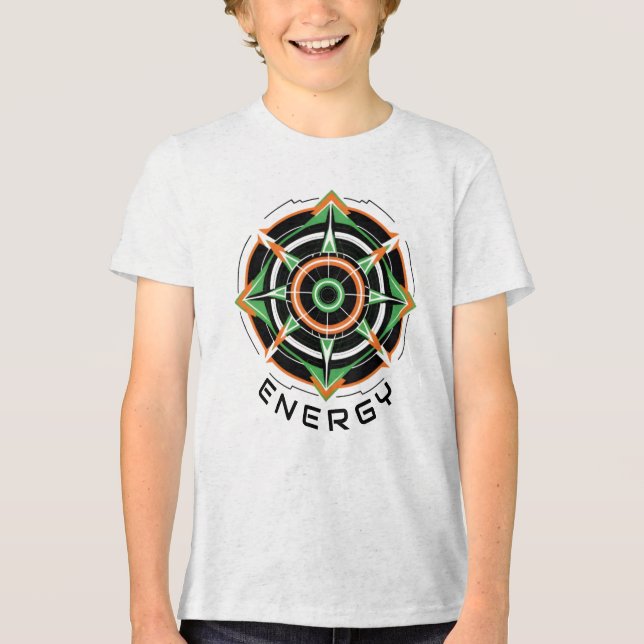 Camiseta Masc Juvenil Básica Abstrato Futurista-6 (Frente)