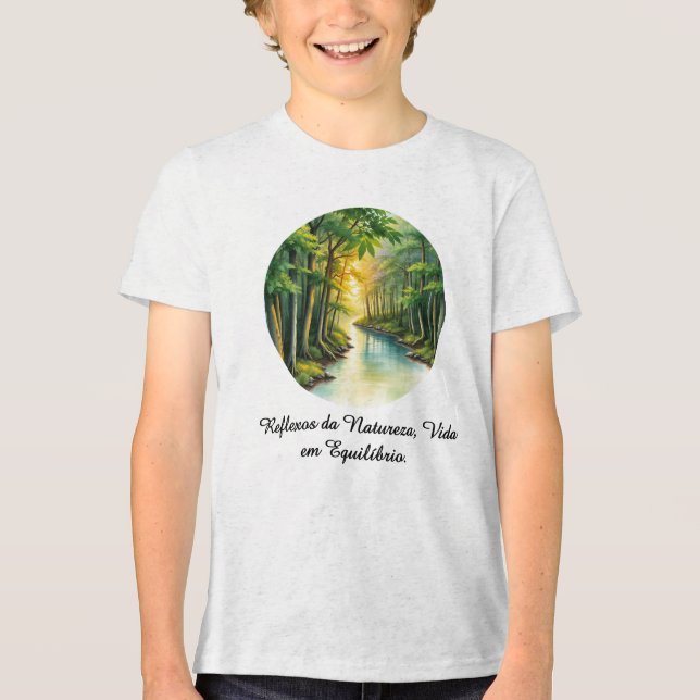 Camiseta Masc Juvenil Básica Reflexos da Terra-2  (Frente)
