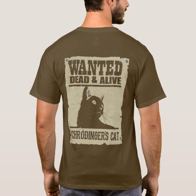 Camiseta Masc. Schrodinger's Cat - Dark - Back (Verso)