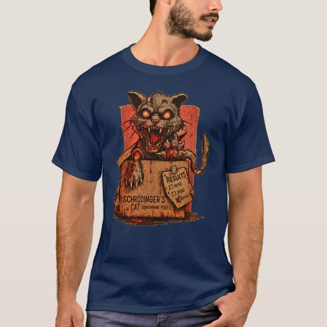 Camiseta Masc. Schrodinger's Zombie Cat - Front (Frente)