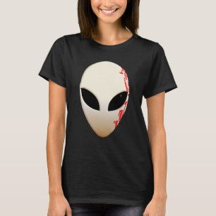 Camiseta Máscara Alien com Marcações Futuristas