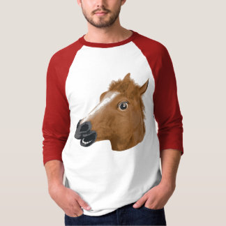 Camiseta Máscara assustador da cabeça de cavalo