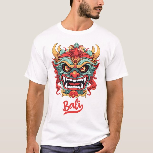 Camiseta Máscara Barong de Bali (Frente)