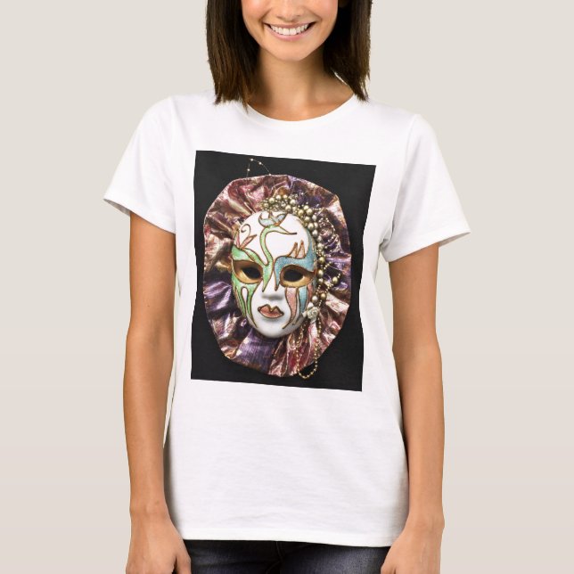 Camiseta Máscara Carnaval Decorativa (Frente)