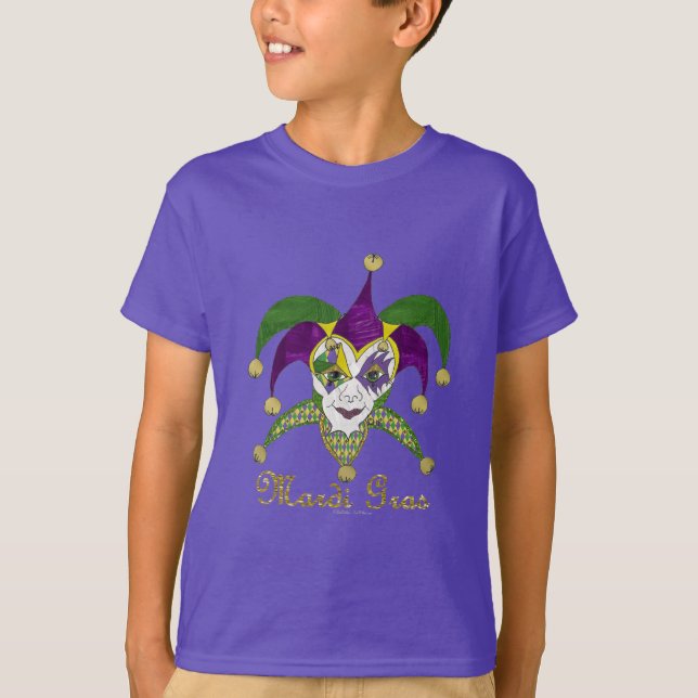 Camiseta Máscara Colorida de Bobos do Carnaval (Frente)