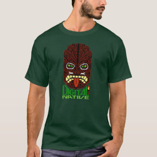 Camiseta Máscara de 8 bits nativa do insular de Tiki da