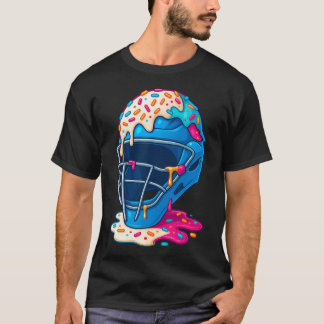 Camiseta Máscara de Apanhador de Beisebol Sorvete Derretend