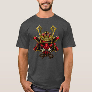 Camiseta Máscara De Arte Japonesa Samurai Preparada Para A