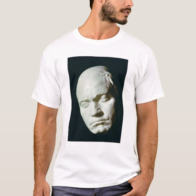 Camiseta Máscara de Beethoven, tomada da vida na idade de (Frente)