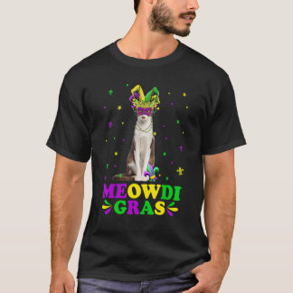Camiseta Máscara de Carnaval de Gato Oriental Meowdi Gras M