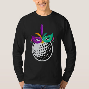 Camiseta Máscara de Carnaval de Golf Ball Mardi Gras Funny 
