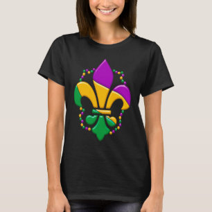 Camiseta Máscara de Carnaval Fleur De Lis Salpico de Tinta