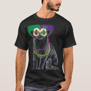 Camiseta Máscara de Carnaval Mardi Gras Gato Nova Orleans 2