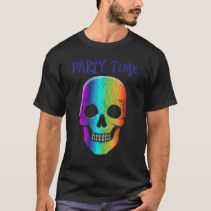 Camiseta Máscara de caveira psicodélica de Halloween fantas