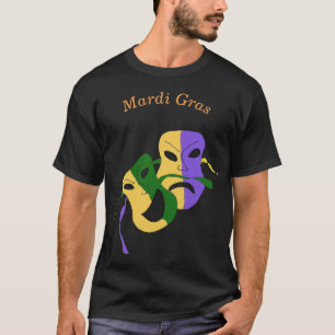 Camiseta Máscara de Comédia Mardi Gras