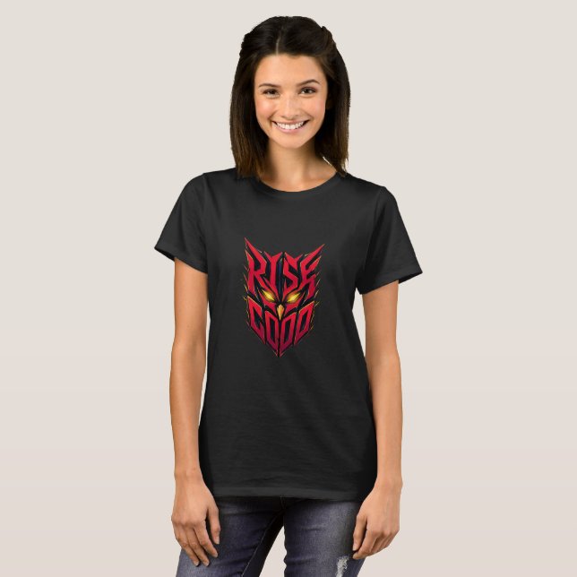 Camiseta Máscara de Coruja Rise God (Frente Completa)