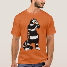 Camiseta Máscara de crânio de gato esquisito