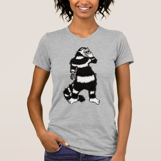 Camiseta Máscara de crânio de gato esquisito (Frente)