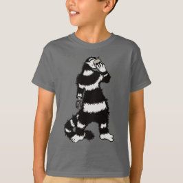 Camiseta Máscara de crânio de gato estranho gótico capricho