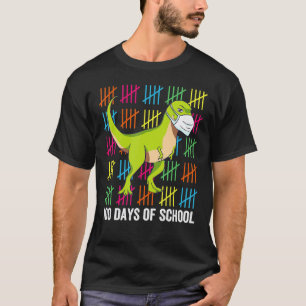 Camiseta Máscara De Dinossauro De 100 Dias De Escola Divers