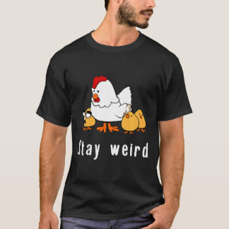 Camiseta Máscara de Fantasia de Frango Estranho Fique Estra