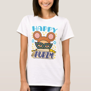Camiseta Máscara de Feriado Judaico Feliz