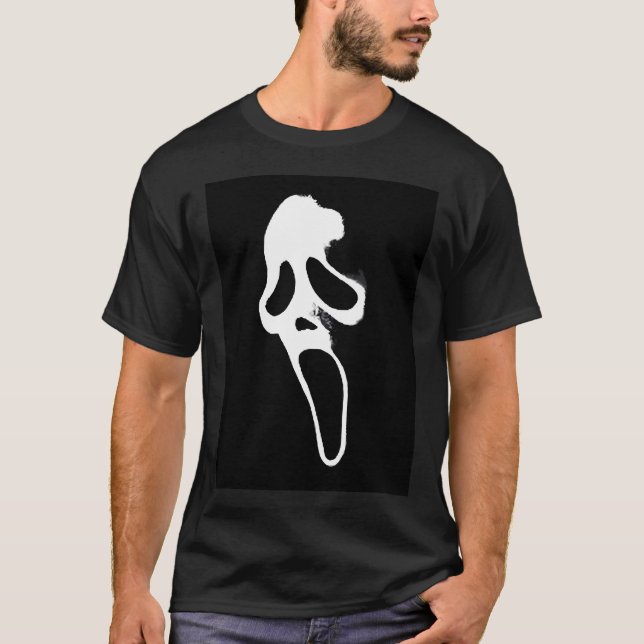 Camiseta Máscara de Filme de Horror de gritar (Frente)