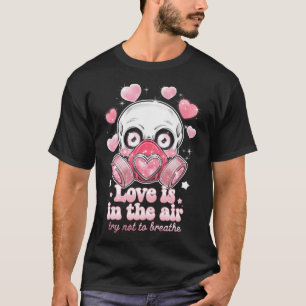 Camiseta Máscara de Gás de Caveira do Dia dos Namorados Kaw