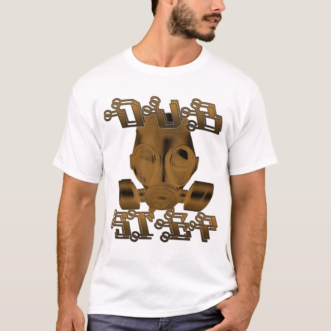 CAMISETA MÁSCARA DE GÁS DE DUBSTEP (Frente)