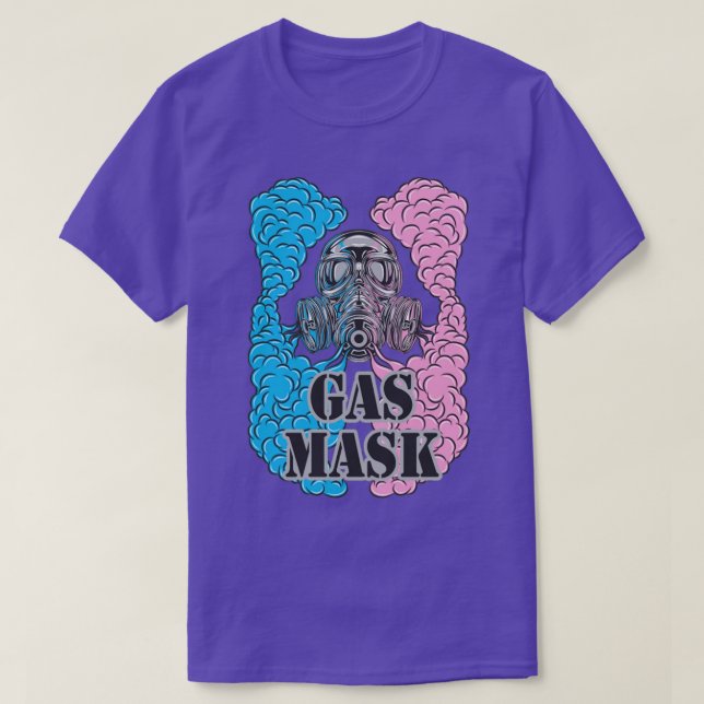 Camiseta Máscara de gás e fumaça (Frente do Design)