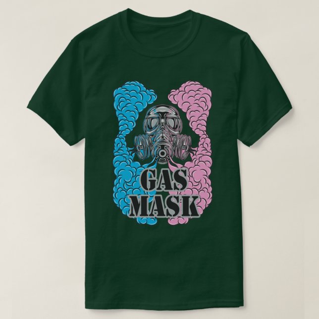 Camiseta Máscara de gás e fumaça (Frente do Design)