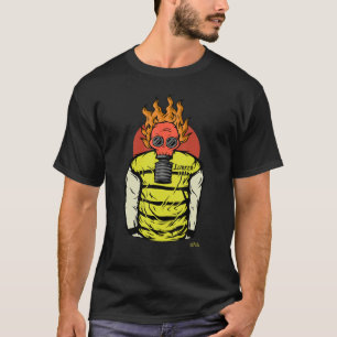 Camiseta Máscara de Gás Observador de Transmissão de Jogos