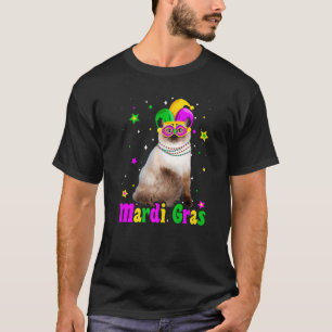 Camiseta Máscara de Gato Ragdoll Carnaval de Mardi Gras Ani