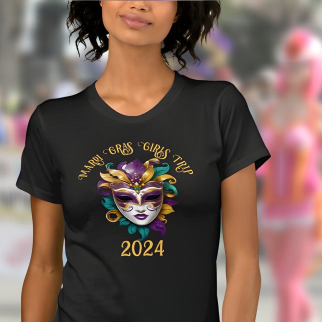 Camiseta Máscara de Girls Trip Mardi Gras 2024 (Criador carregado)