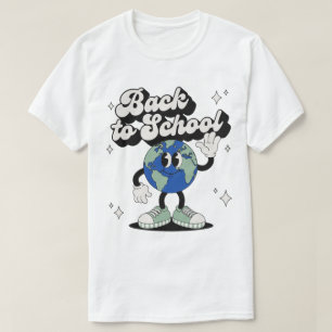 Camiseta Máscara de Globo Acenando para o Retorno às Aulas