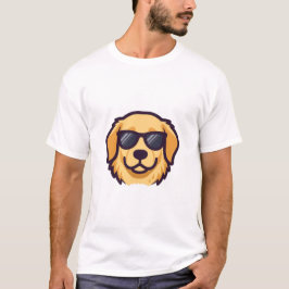 Camiseta Máscara de Golden Retriever Fique Fresco - Minimal