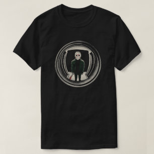 Camiseta Máscara de Hockey Assassino Olho Mágico da Porta