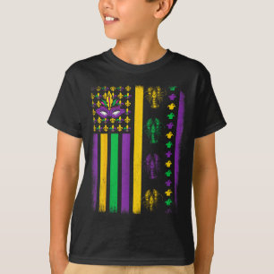 Camiseta Máscara de Lagostim Mardi Gras Usa Jeaster Chapéu