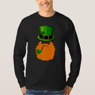 Camiseta Máscara de Leprechaun do Dia de São Patrício Barba