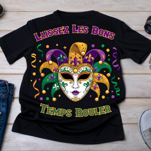 Camiseta Máscara de Mardi Gras Laissez Les Bons Temps Roule