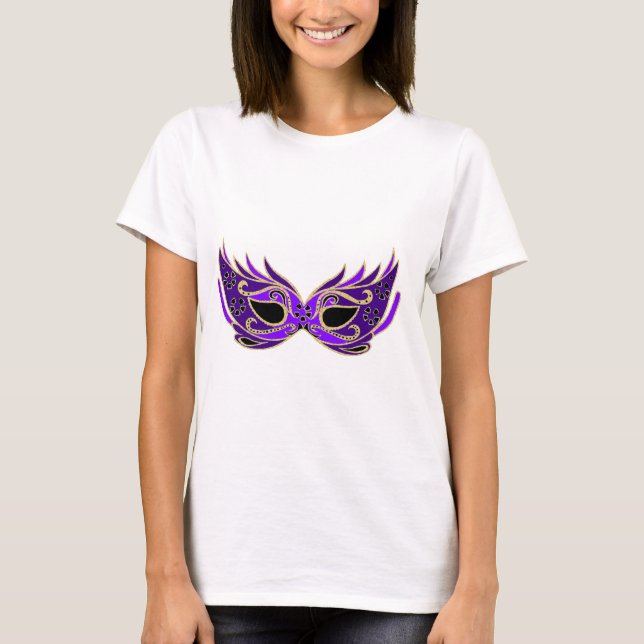 Camiseta Máscara de mascarada roxo real (Frente)