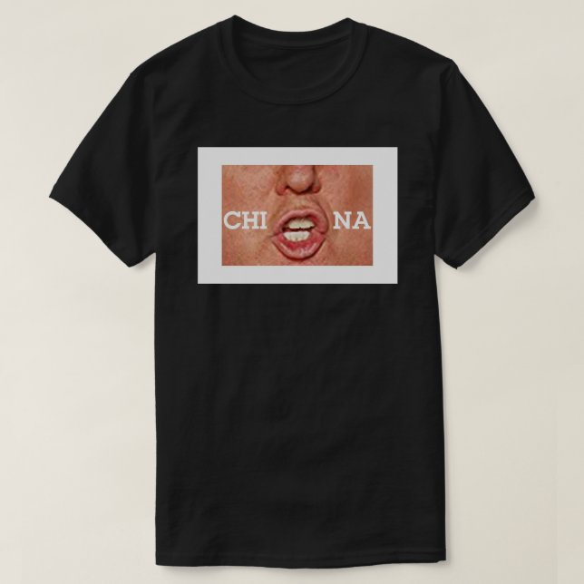 Camiseta Máscara de Máscaras da China Trump (Frente do Design)