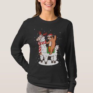 Camiseta Máscara de Natal do Alpaca Sloth