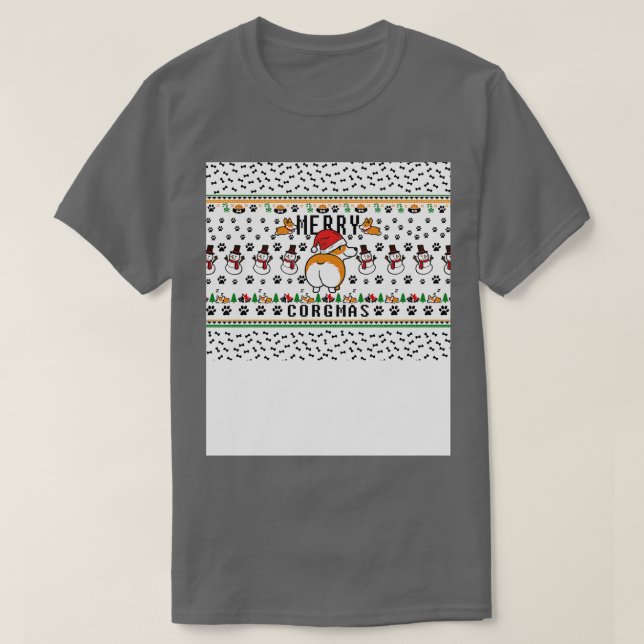 Camiseta Máscara de Natal do Corgi Lover (Frente do Design)